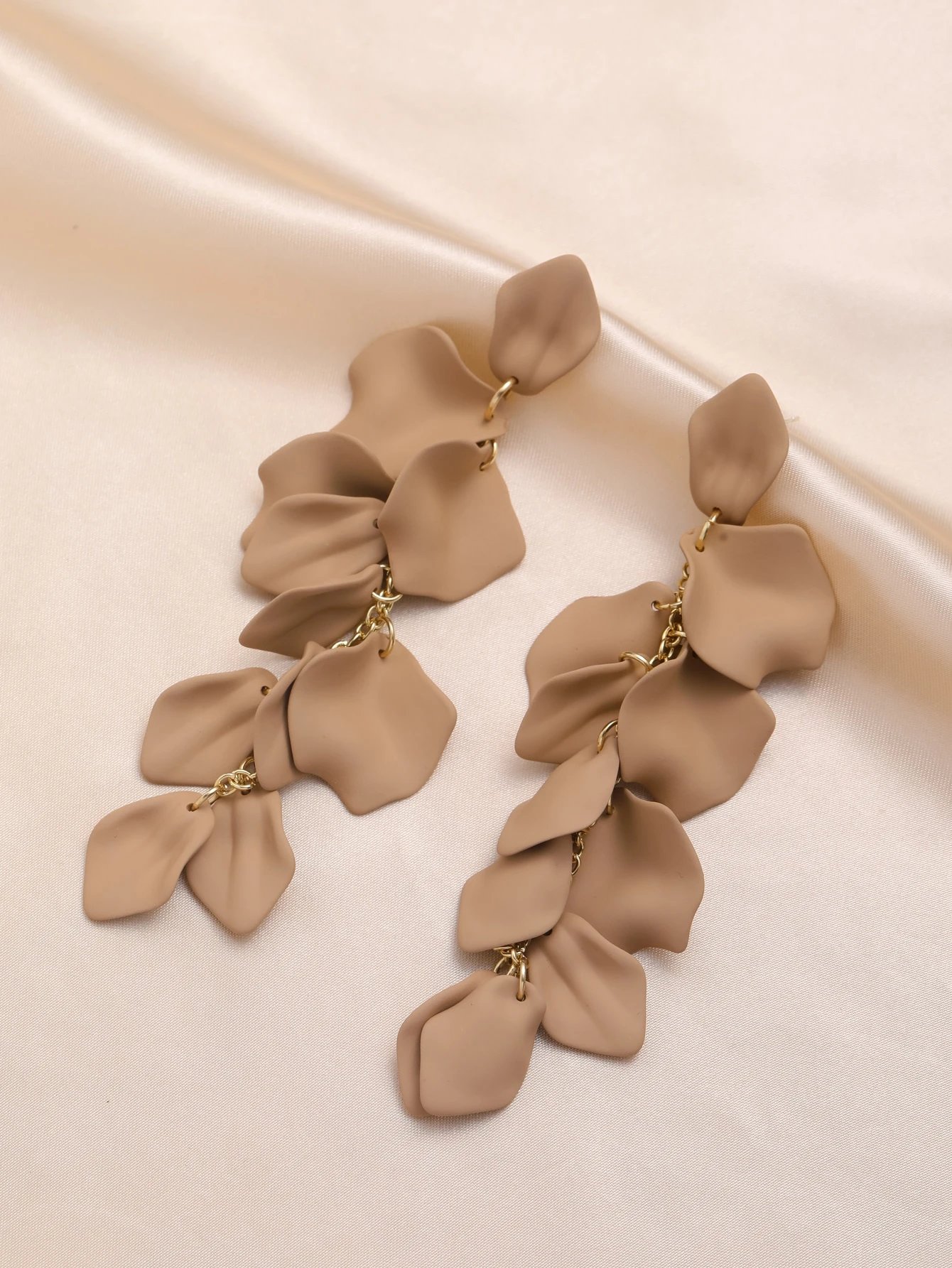 Brown Petal Earrings