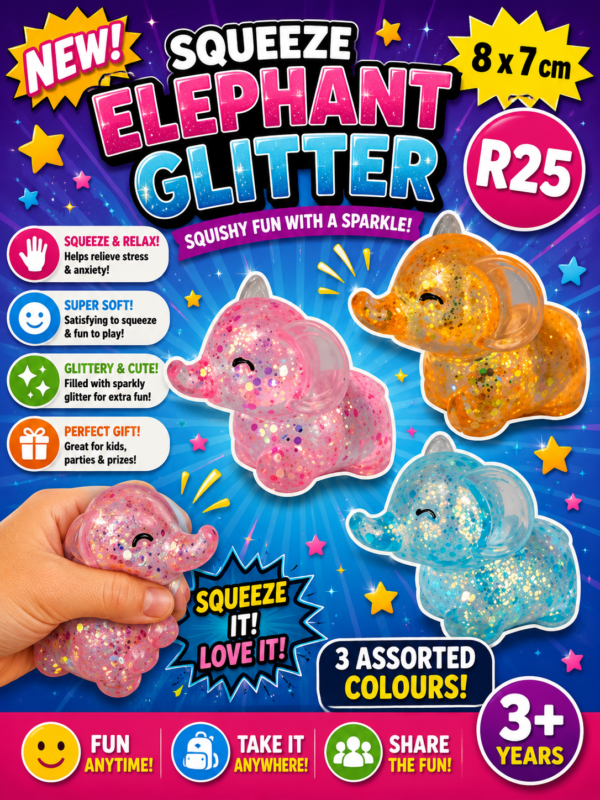 Squeeze Elephant Glitter