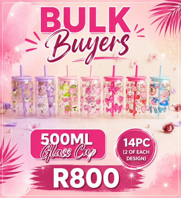 14pc 500ml Glass Cup